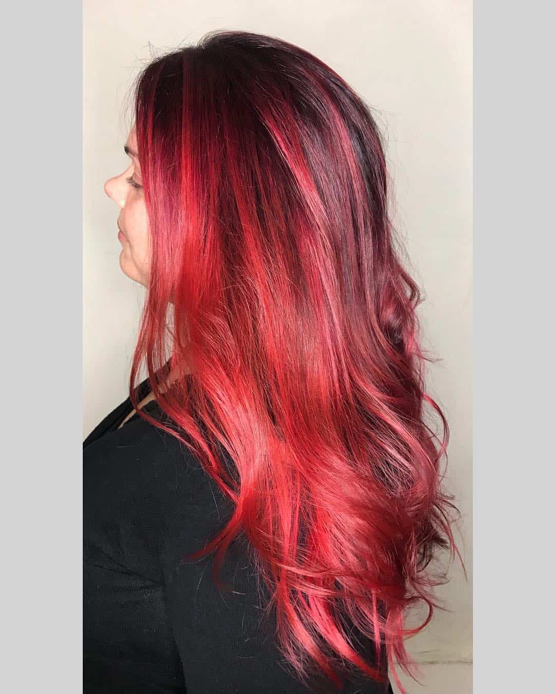 red hair with highlights