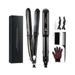 Steam Flat Iron Hair Straightener, Magicfly Professional Salon Ceramic Tourmaline Flat Iron with Vapor Heat up Fast