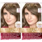 L'Oréal Paris Excellence Créme Permanent Hair Color, 6A Light Ash Brown, 2 COUNT 100% Gray Coverage Hair Dye