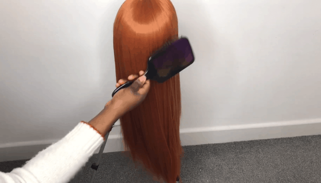 brush the wig